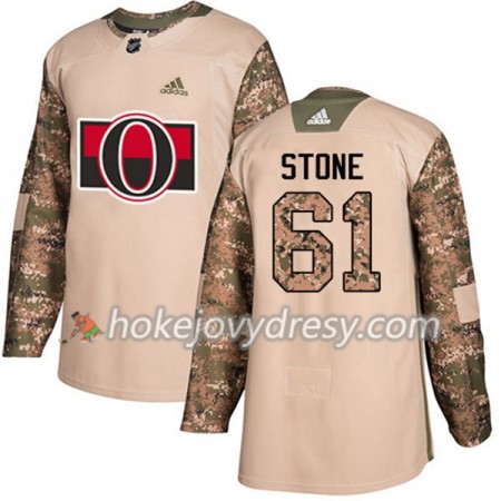 Pánské Hokejový Dres Ottawa Senators Mark Stone 61 Adidas 2017-2018 Camo Veterans Day Practice Authentic